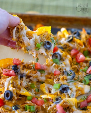 Chicken Nachos on Peppers